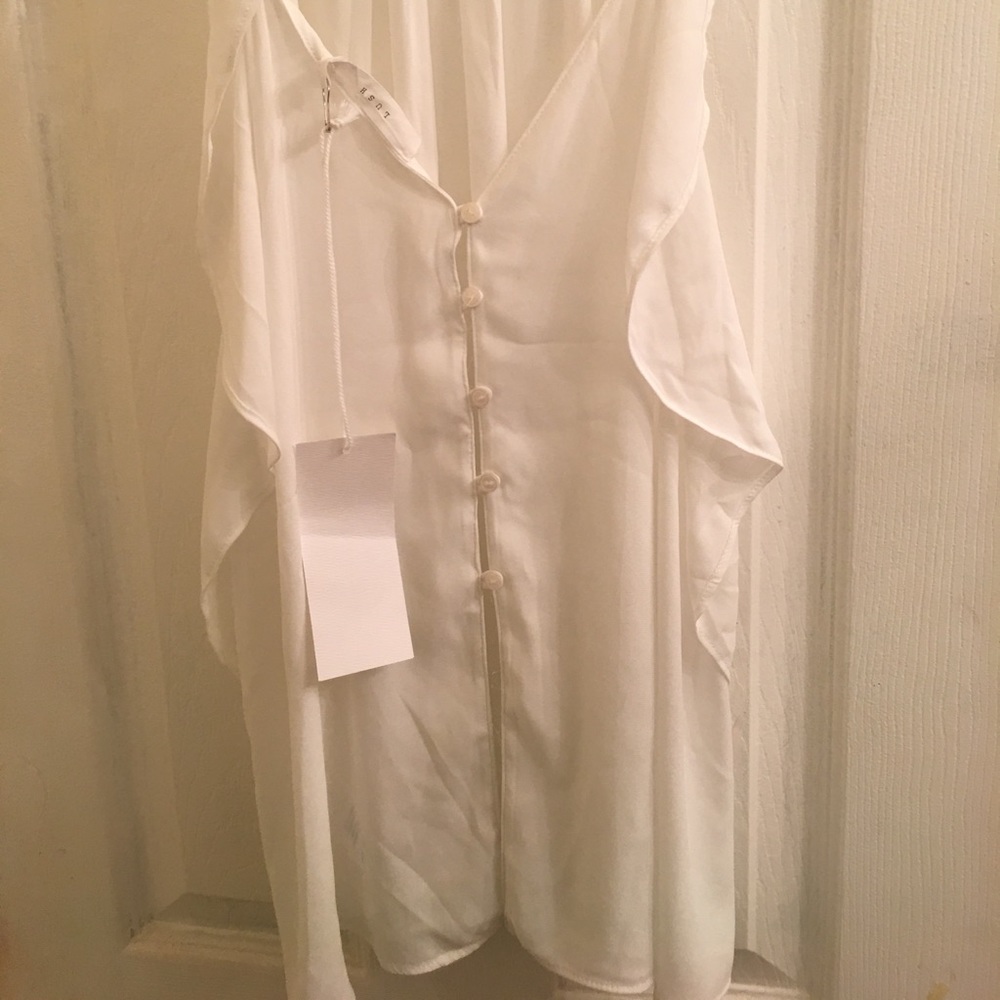 White Top with buttons on back